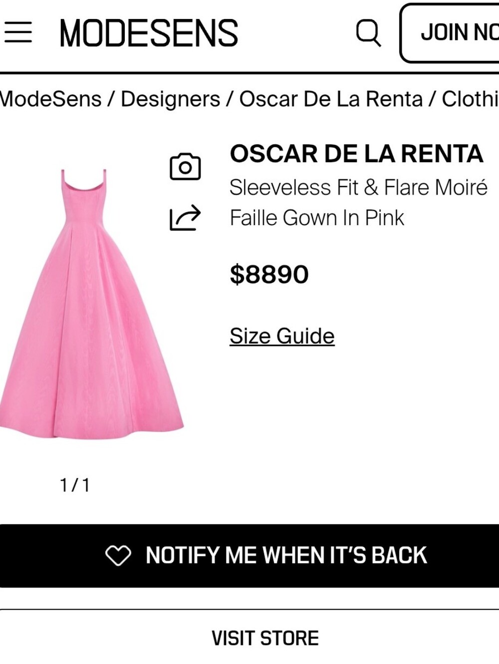 WOMEN'S OSCAR DE LA RENTA Morie Scoop-Neck Ball Gown DRESS HOT PINK SZ 2 $8890